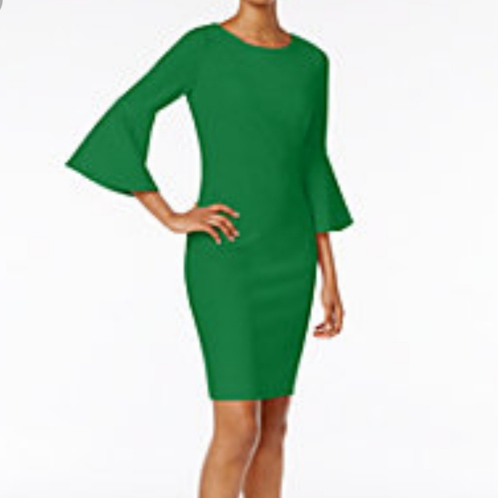 Green Calvin Klein midi dress
